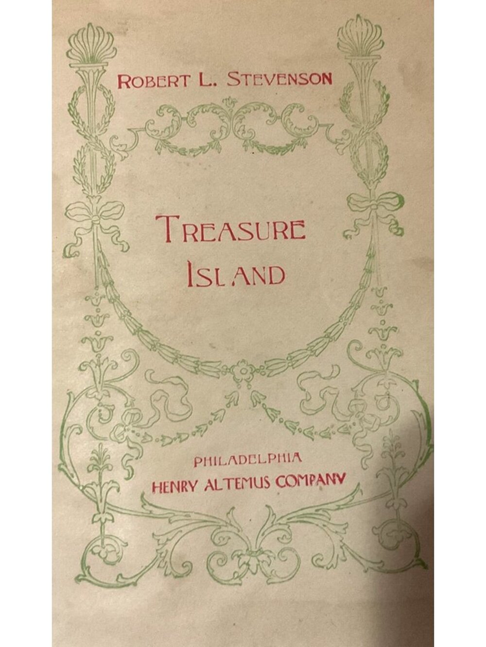 Atq Treasure Island By Robert Louis Stevenson Hardcover Henry Altemus Company